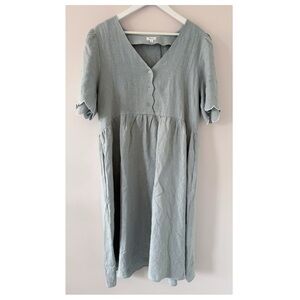 Dahl Helen Linen Scallop Dress